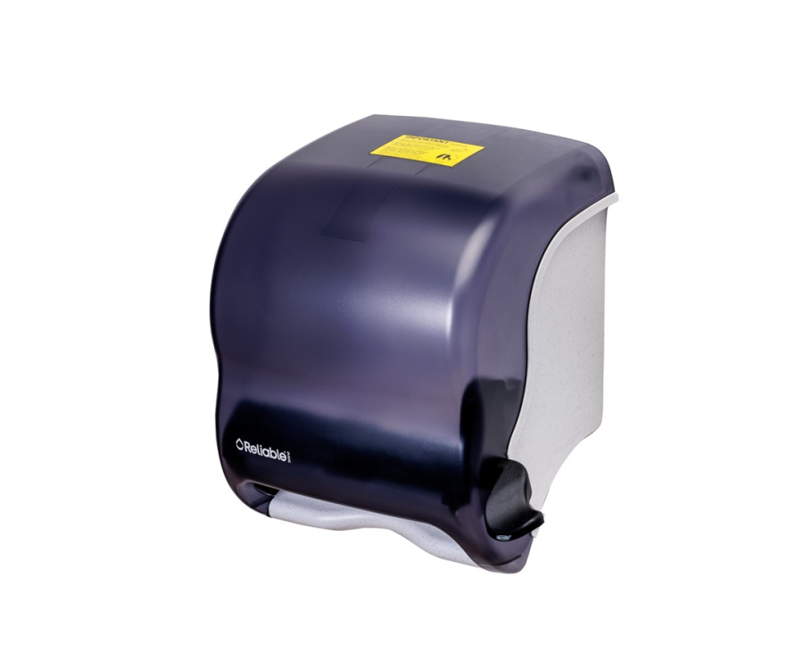 Reliable Brand® Black Translucent Towel Roll Dispenser (12.75 in. x 12.5 in. x 8.5 in., 1 Dispenser/CS)